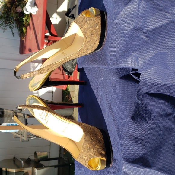 Christian Louboutin Shoes - Authentic Christian Louboutin Cork Slingback sz 37 1/2